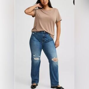 Torrid high rise straight jean 20R NWT